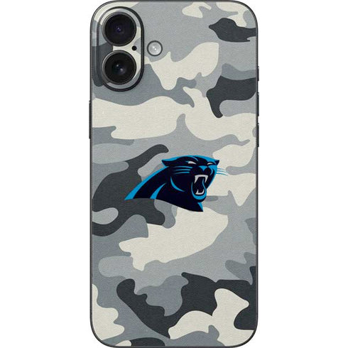 NFL Carolina Panthers Camo iPhone 16 Plus Skin